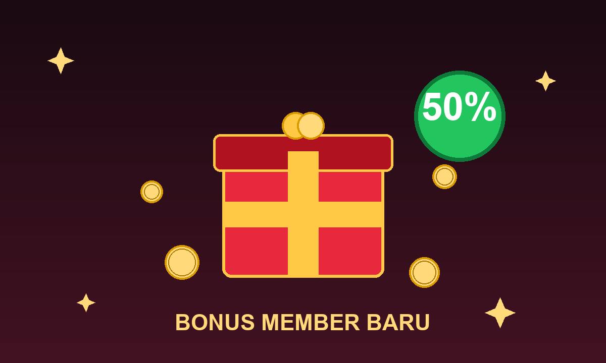Ilustrasi kado bonus member baru Glowin88